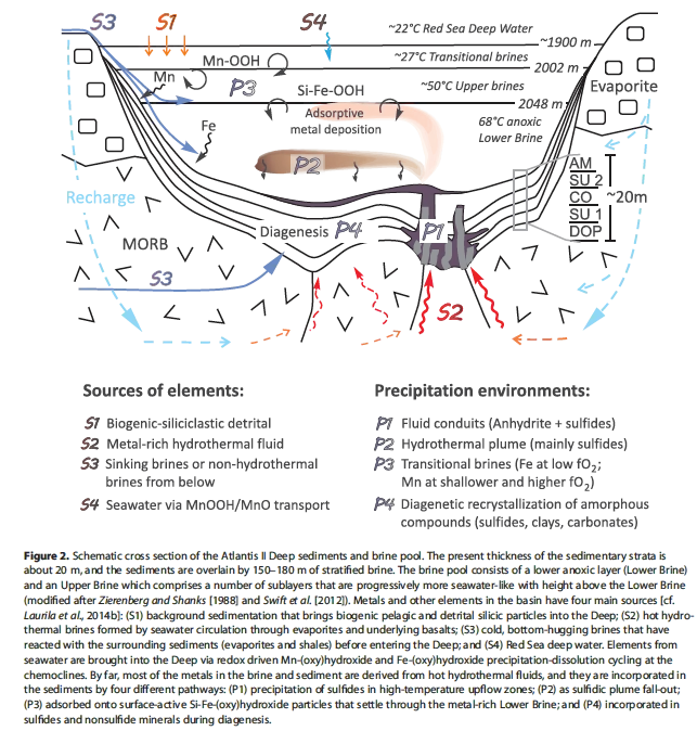 Schematic of subsea mineral deposits in the Atlantis II Deep