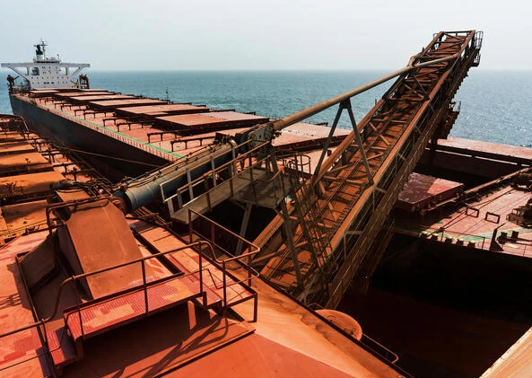 Example of conveyor offloading for iron ore