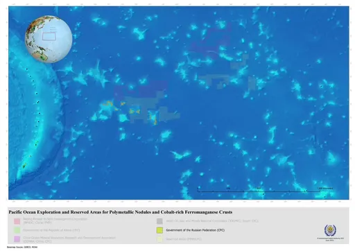 Ministry of Natural Resources and Environment of the Russian Federation licence blocks for cobalt-rich crusts in the Pacific Ocean