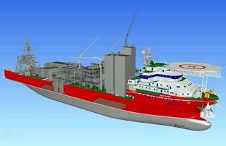 Debmarine offshore diamond mining vessel