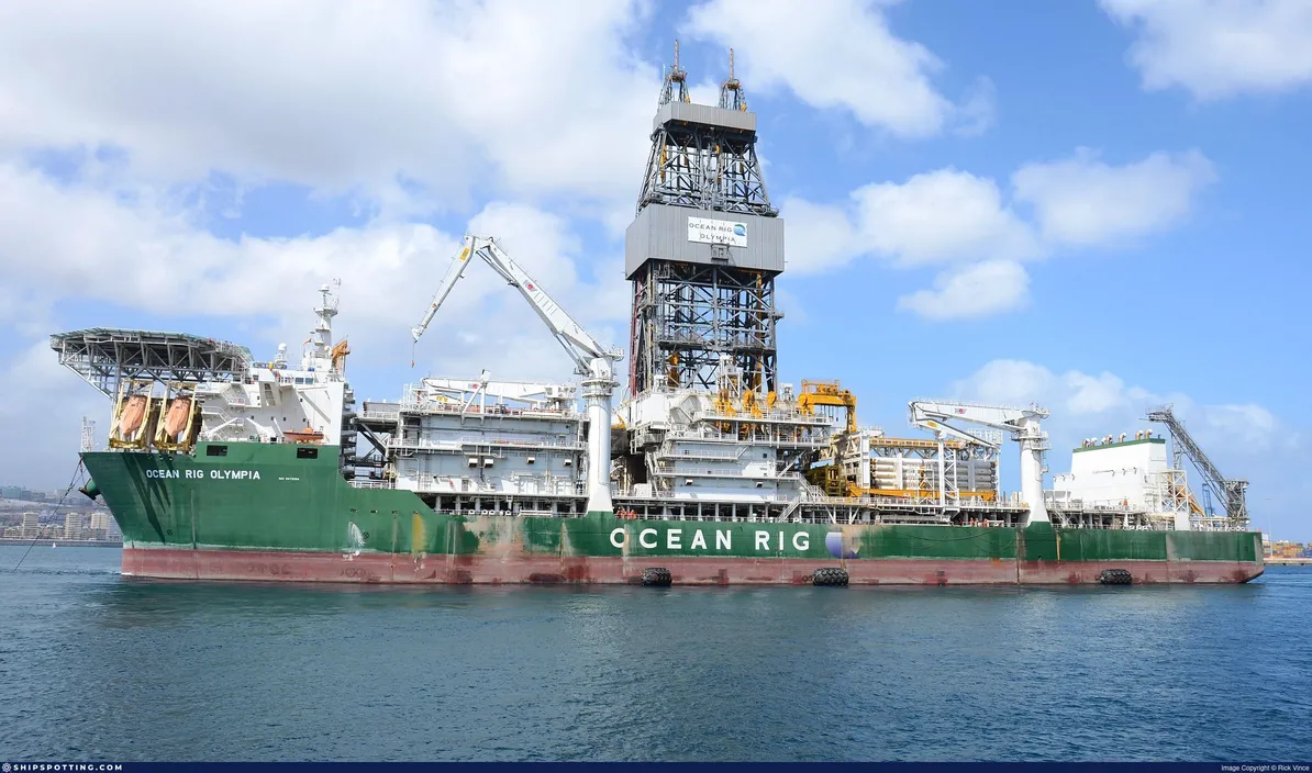 Transocean Ocean Rig Olympia deepwater drillship - to be converted to a deep sea mining production support vessel