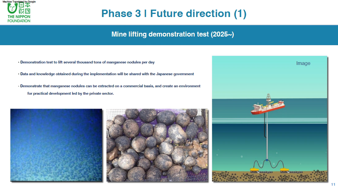 Proposed nodule mining test in 2025