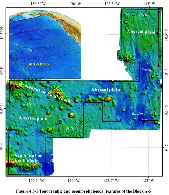 China Minmetals A5 block for polymetallic nodules in the Clarion-Clipperton Zone