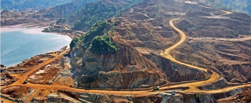 A terrestrial nickel mine in Sulawesi, Indonesia