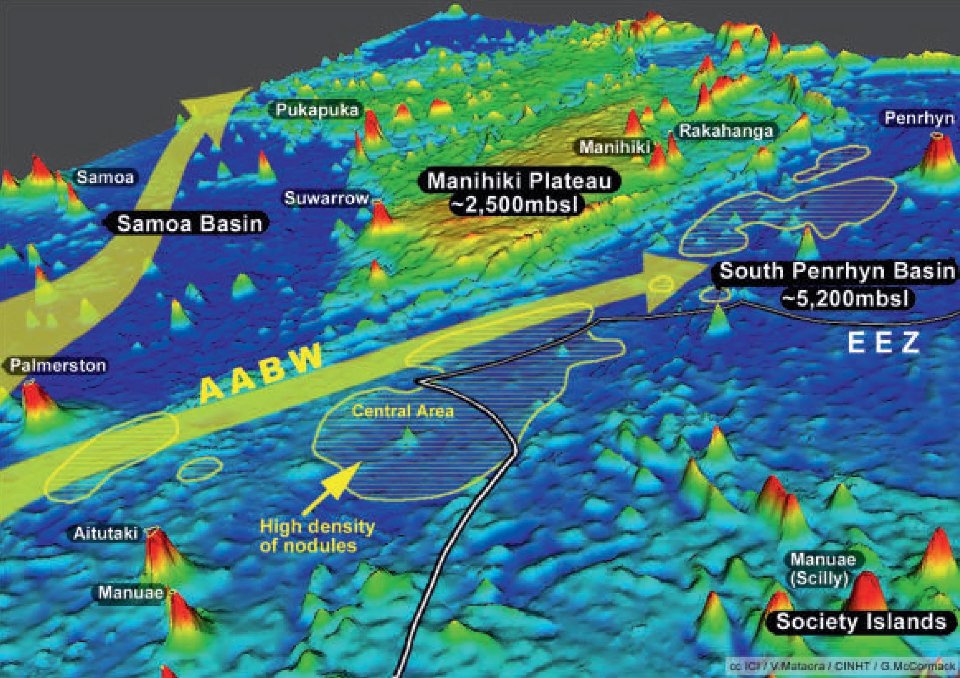 Subsea image of the South Penrhyn Basin