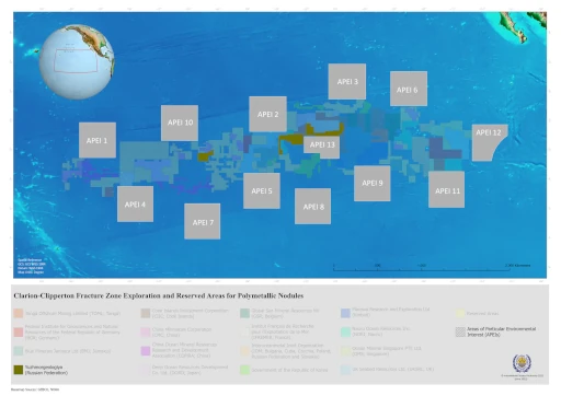 JSC Yuzhmorgeologiya licence blocks for polymetallic nodules in the Clarion Clipperton Zone
