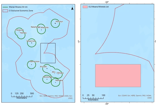 Moana Minerals Licenses in the Cook Islands EEZ
